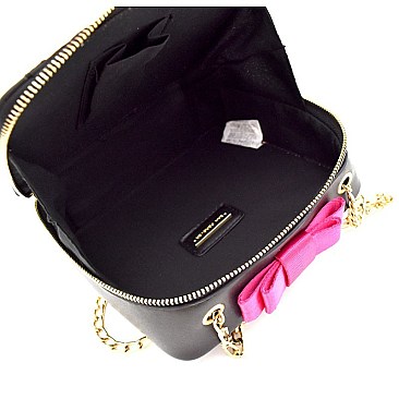 Piano Bow Accent Cross Body Bag