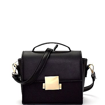 PPC5984-LP Hardware Accent Retro Boxy Flap Shoulder Bag