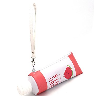 PPC5999 Tube Shaped Cosmetic Pouch Wristlet with Sharpener