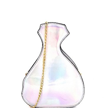 Money Bag Iridescent Metallic Cross Body