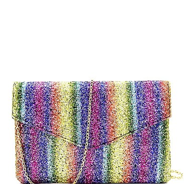 Multi-Color Glittery Envelope Clutch  MH-PPC6236