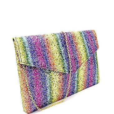 Multi-Color Glittery Envelope Clutch  MH-PPC6236