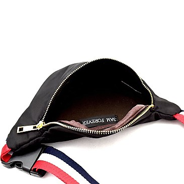 Color Block Striped Strap Nylon Fashion Fanny Pack  MH-PPC6318