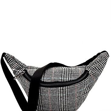 Checker Plaid Print Fabric Fashion Fanny Pack MH-PPC6319