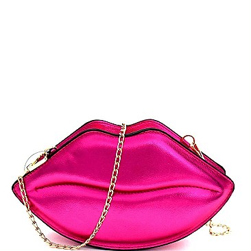 Unique Lips Theme Metallic Novelty Cross Body MH-PPC6355