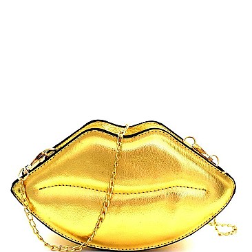 Unique Lips Theme Metallic Novelty Cross Body MH-PPC6355