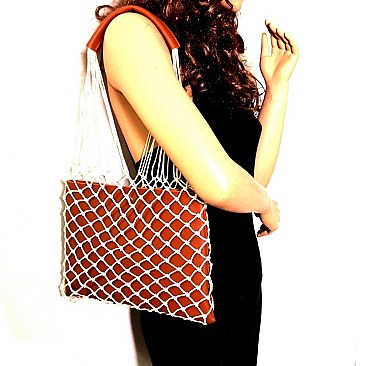 Unique Net Cutout 2 in 1 Hobo Camel MH-PPC6432