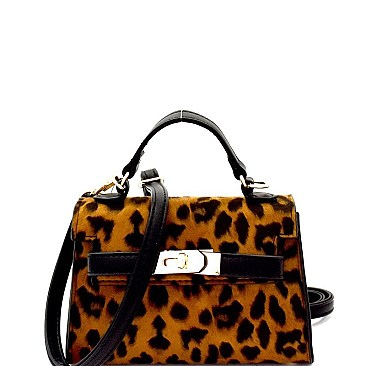 Leopard Print Belted Small Satchel Shoulder Bag MH-PPC6464