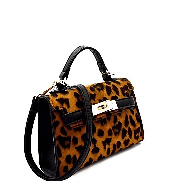 Leopard Print Belted Small Satchel Shoulder Bag MH-PPC6464