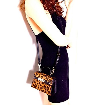 Leopard Print Belted Small Satchel Shoulder Bag MH-PPC6464