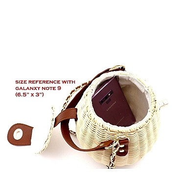 TWO WAY BAMBOO BUCKET SATCHEL