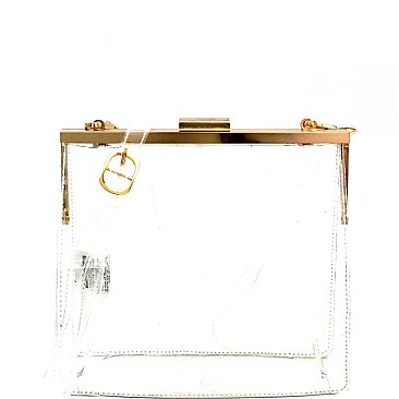 Transparent Clear Frame-Top Shoulder Bag MH-PPC6516