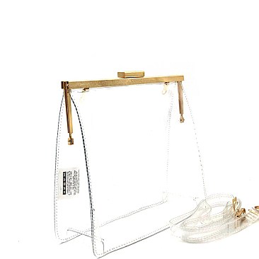 Transparent Clear Frame-Top Shoulder Bag MH-PPC6516