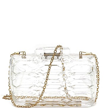 NEON ACRYLIC EVENING CLUTCH