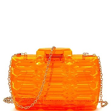 NEON ACRYLIC EVENING CLUTCH