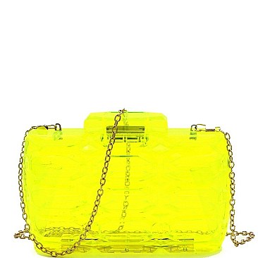 NEON ACRYLIC EVENING CLUTCH