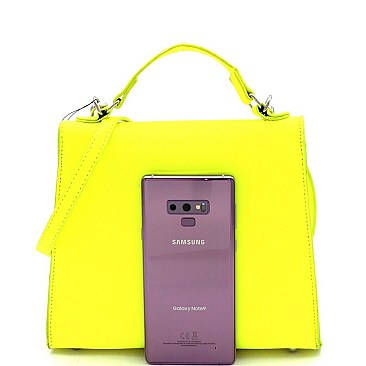 NEON TURN-LOCK ACCENT SATCHEL