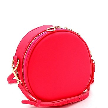 ROUND NEON CROSS BODY BAG