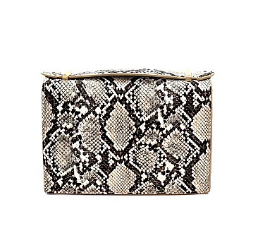 Snake Print Small Flap Satchel Shoulder Bag
