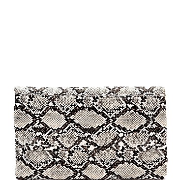 Fashionable Snake Print Envelope Clutch MH-PPC6620