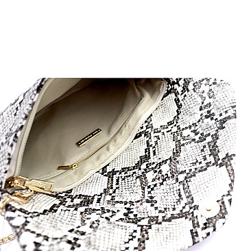 Fashionable Snake Print Envelope Clutch MH-PPC6620