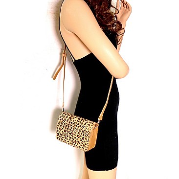 Fashionable Leopard Print Cork Texture Cross Body Shoulder Bag MH-PPC6625