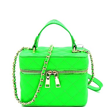 Neon Quilted Medium Boxy 2Way Bag