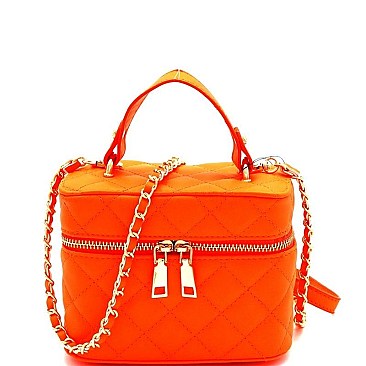 Neon Quilted Medium Boxy 2Way Bag