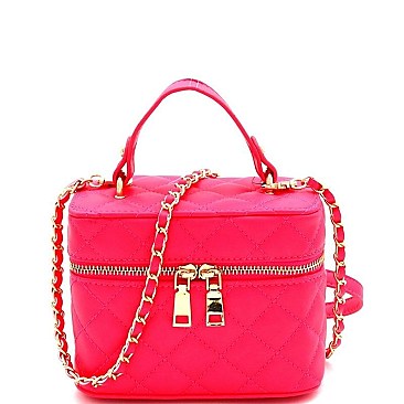 Neon Quilted Medium Boxy 2Way Bag