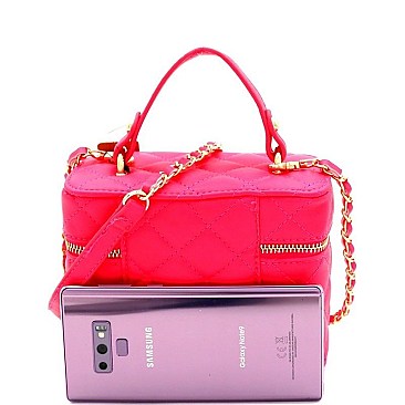 Neon Quilted Medium Boxy 2Way Bag