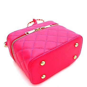 Neon Quilted Medium Boxy 2Way Bag