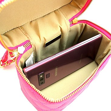 Neon Quilted Medium Boxy 2Way Bag