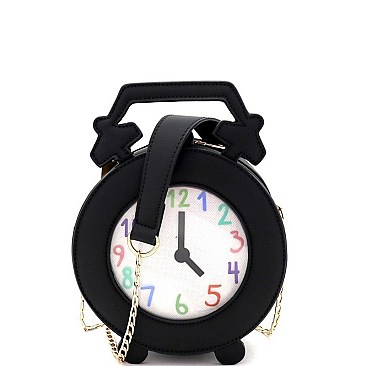 ALARM CLOCK FIGURE CROSS BODY BAG