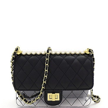 TRANSPARENT QUILTED SHOULDER BAG