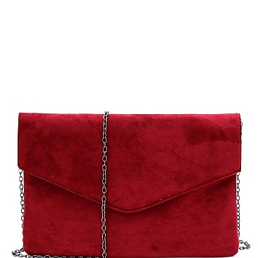 FELT-SUEDE ENVELOPE CLUTCH