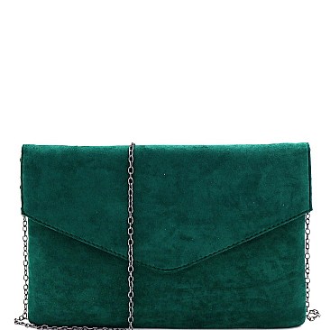 FELT-SUEDE ENVELOPE CLUTCH