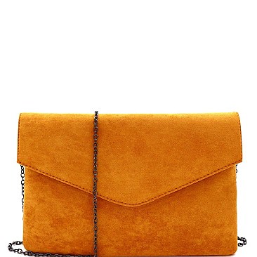 FELT-SUEDE ENVELOPE CLUTCH
