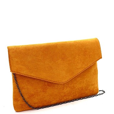 FELT-SUEDE ENVELOPE CLUTCH