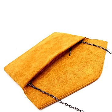 FELT-SUEDE ENVELOPE CLUTCH