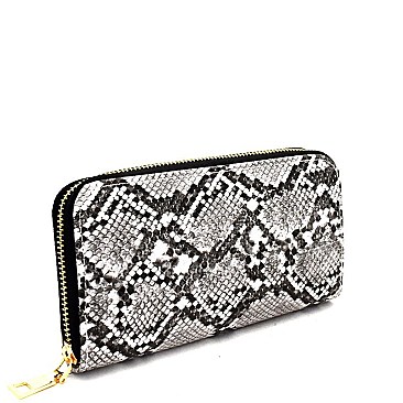 Fashionable Snake Print Single Zip-Around Wallet  MH-PPW2169