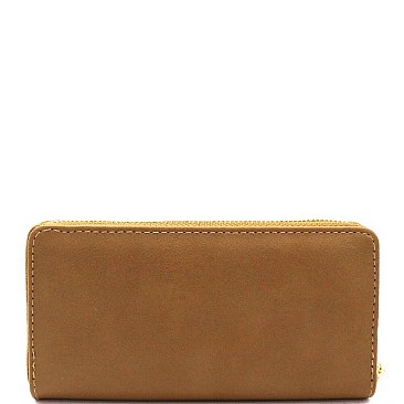 STUDDED DIAGONAL SNAKE ACCENT WALLET