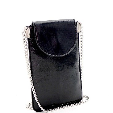 SLIM METALLIC CELLPHONE HOLDER CROSS BODY