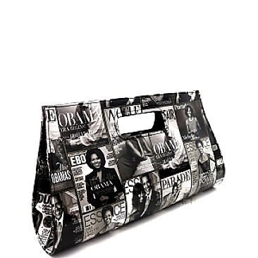 Magazine Print Carry Bag Clutch