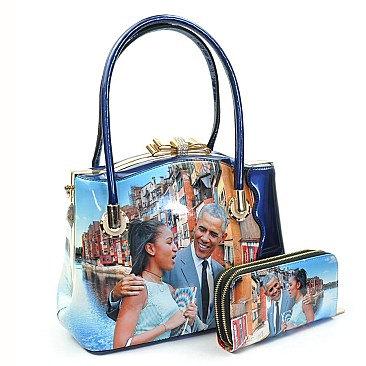 president obama handbags, Satchel & Handbag Wallet SET