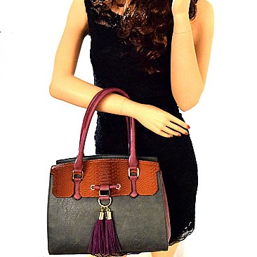 PS3378-LP Celebrity 3 in 1 Color Block Structured Tote