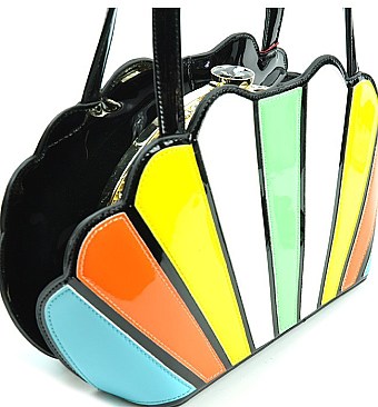 AMAZING QUALITY BOXY FRAME MULTI COLOR SATCHEL