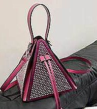 Drawstring Pyramid Studed Luxury Bag