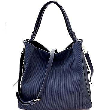 Pinstripe Embossed 2-Way Hobo MH-PW1944