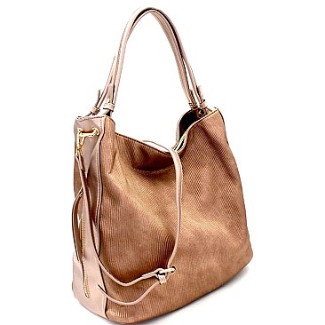 Pinstripe Embossed 2-Way Hobo MH-PW1944