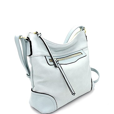 QS2202-LP Pocket Accent Slouchy Messenger Cross Body